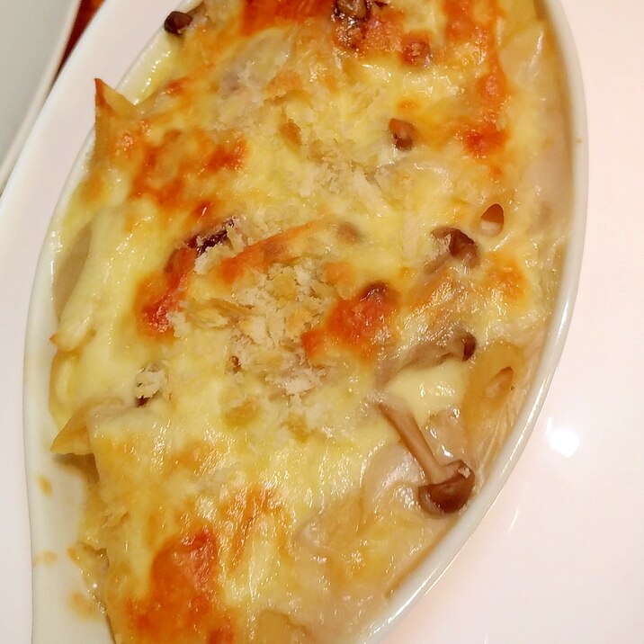 豆乳ホワイトソースで たことしめじの和風グラタン レシピ 作り方 By またたび 楽天レシピ